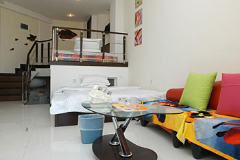 大连城市时光一品星海店海景复式VIP双床房 海景复式VIP双床房